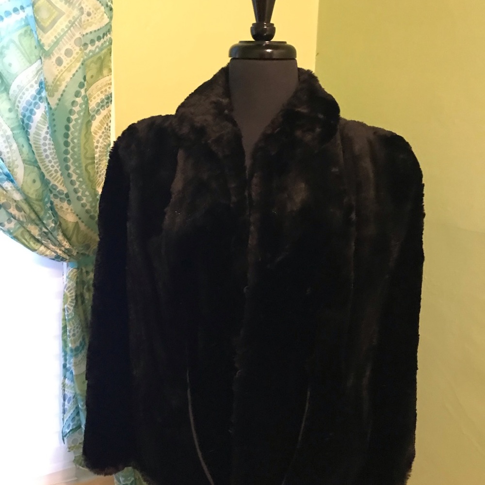 Vintage black fur coat